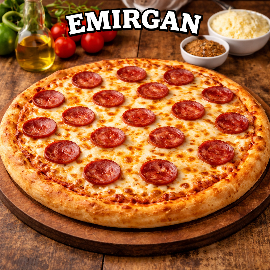 Sucuk kaşarlı pizza